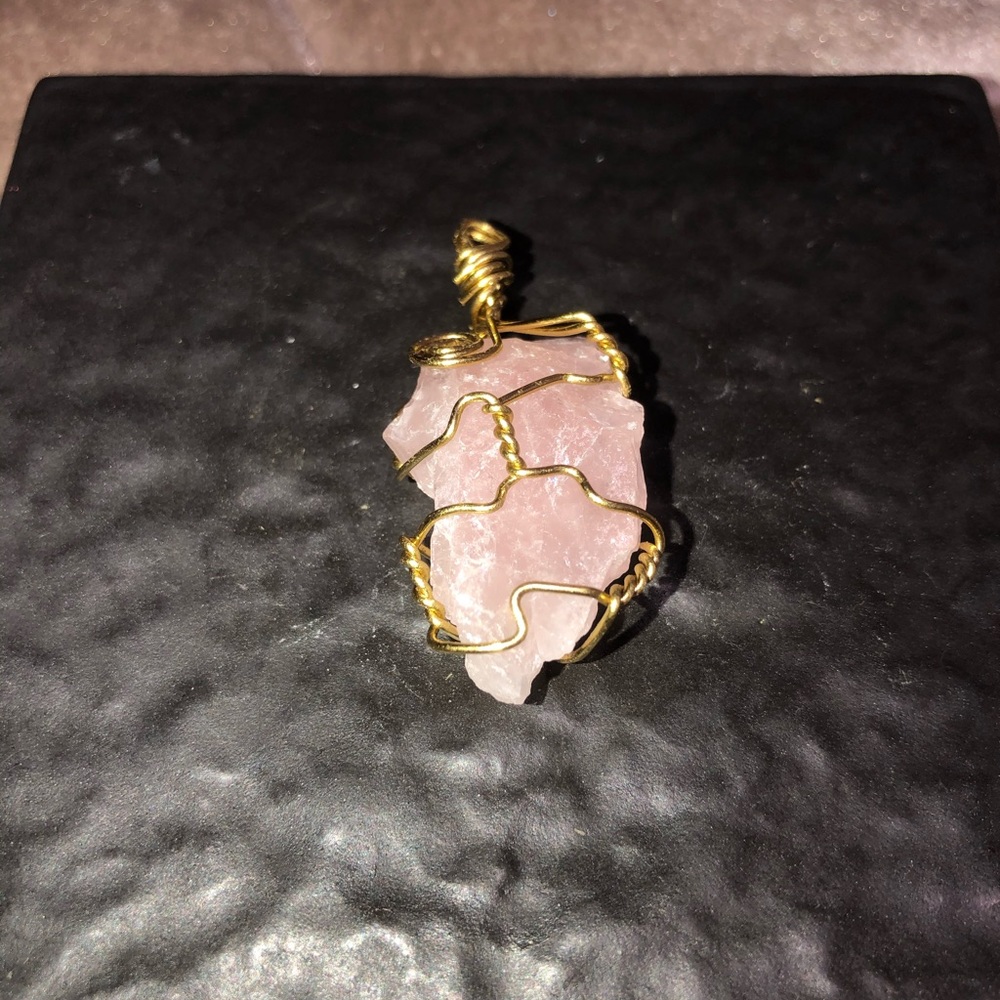 Free w/ purchase Wire wrapped crystal pendant